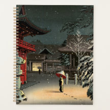 Tsuchiya Koitsu - Schnee bei Nezu Shrine