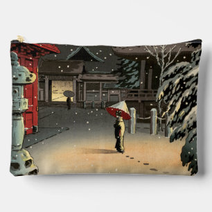 Tsuchiya Koitsu - Schnee bei Nezu Shrine Zubehörtasche