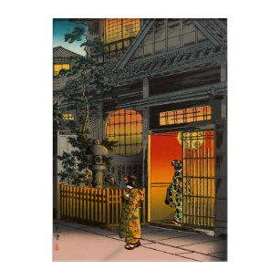 Tsuchiya Koitsu - Side Street Araki in Yotsuya Acryl Wandkunst