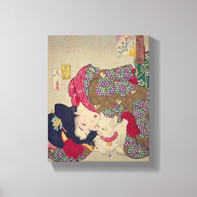 Tsukioka Yoshitoshis Kansei-Periode Leinwanddruck (Vorderseite)