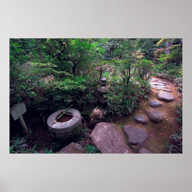 TSUKUBAI BASIN AUF KOTO-IN-TEMPLE POSTER (Vorne)