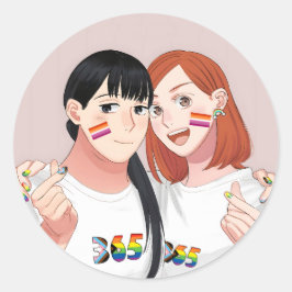 Tsukuritai Onna bis Tabetai Onna | Stolz Runder Aufkleber