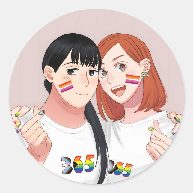 Tsukuritai Onna bis Tabetai Onna | Stolz Runder Aufkleber (Vorderseite)