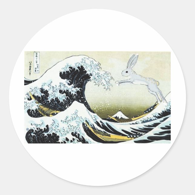 TSUNAMI BUNNY RUNDER AUFKLEBER (Vorderseite)