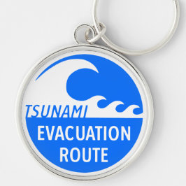 Tsunami Evakuierungsweg Schlüsselanhänger