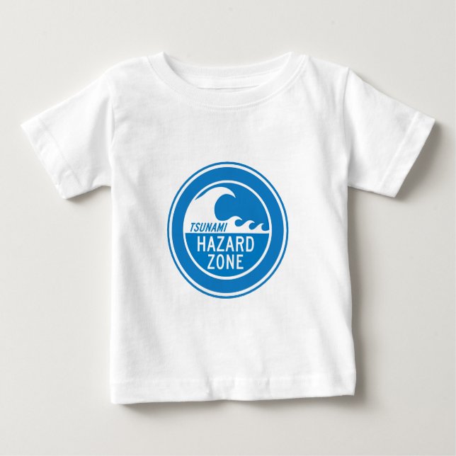 TSUNAMI-GEFAHRENzone Baby T-shirt (Vorderseite)