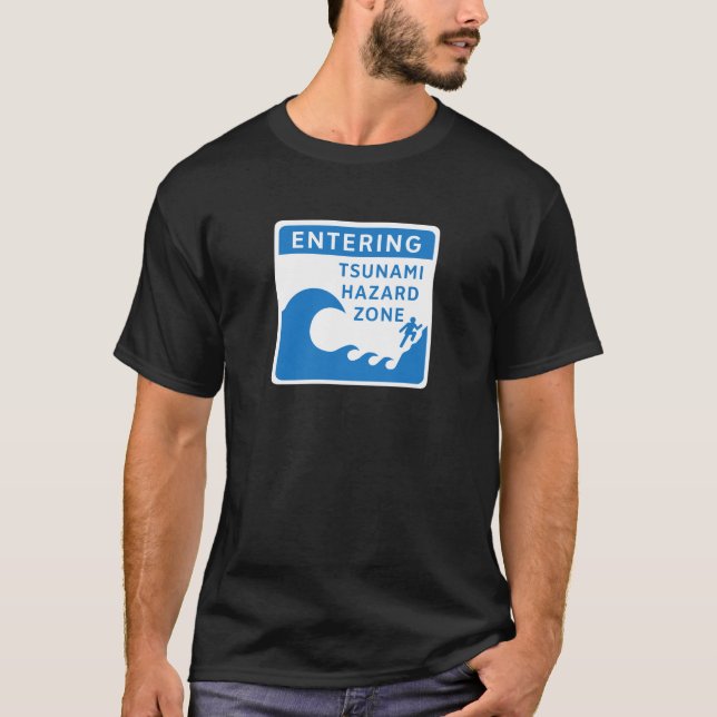 Tsunami-Gefahrenzone, Britisch-Columbia, Kanada T-Shirt (Vorderseite)