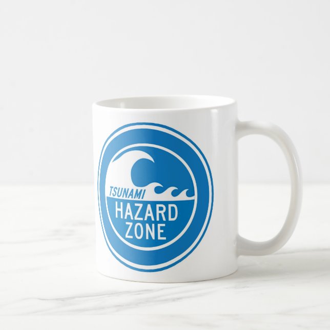 TSUNAMI-GEFAHRENzone Tasse (Rechts)