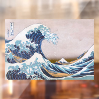 Tsunami Great Wave off Kanagawa Japan by Hokus Fensteraufkleber
