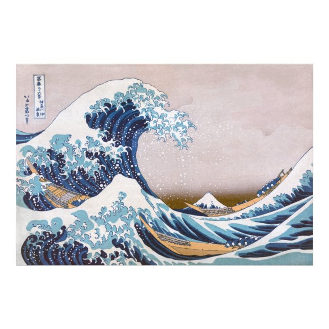 Tsunami Great Wave off Kanagawa Japan by Hokusai Fotodruck (Vorne)