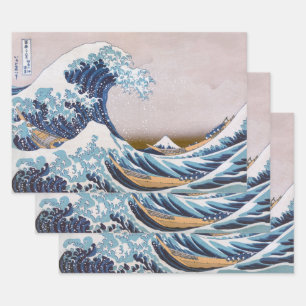 Tsunami Great Wave off Kanagawa Japan by Hokusai Geschenkpapier Set
