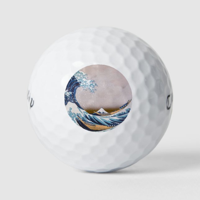 Tsunami Great Wave off Kanagawa Japan by Hokusai Golfball (Vorderseite)