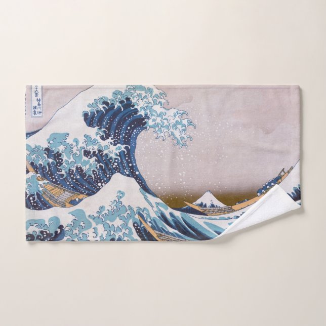Tsunami Great Wave off Kanagawa Japan by Hokusai Handtuch (Handtuch)