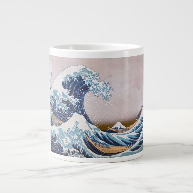 Tsunami Great Wave off Kanagawa Japan by Hokusai Jumbo-Tasse (Vorderseite)