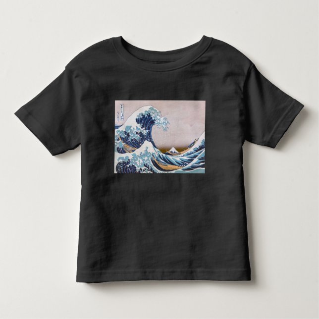 Tsunami Great Wave off Kanagawa Japan by Hokusai Kleinkind T-shirt (Vorderseite)