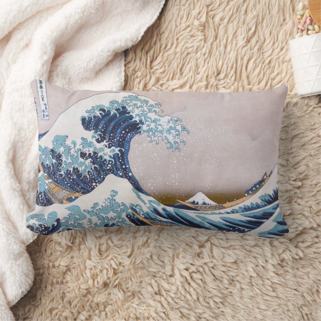 Tsunami Great Wave off Kanagawa Japan by Hokusai Lendenkissen (Decke)