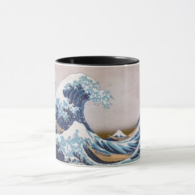 Tsunami Great Wave off Kanagawa Japan by Hokusai Tasse (Zentrum)