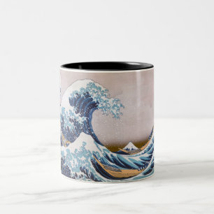 Tsunami Great Wave off Kanagawa Japan by Hokusai Zweifarbige Tasse