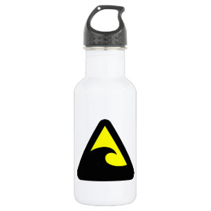 Tsunami Hazard Sign Edelstahlflasche