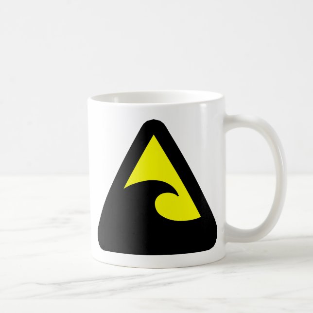 Tsunami Hazard Sign Kaffeetasse (Rechts)