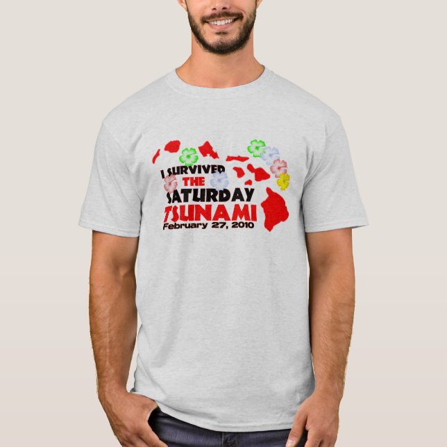 Tsunami-Überlebender (2 mit Seiten versehen) T-Shirt (Vorderseite)