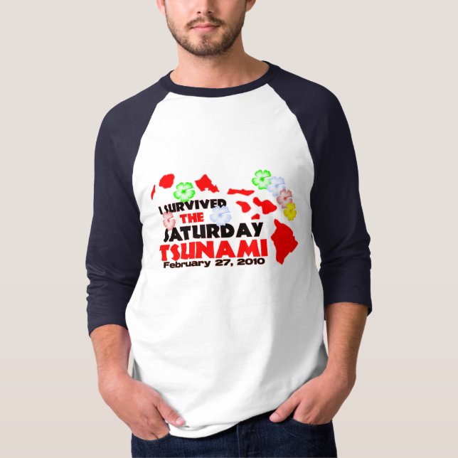 Tsunami-Überlebender (2 mit Seiten versehen) T-Shirt (Vorderseite)