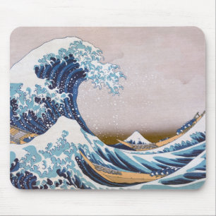 Tsunami-Welle vor Kanagawa Japan von Hokusai Mousepad