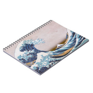 Tsunami-Welle vor Kanagawa Japan von Hokusai Notizblock