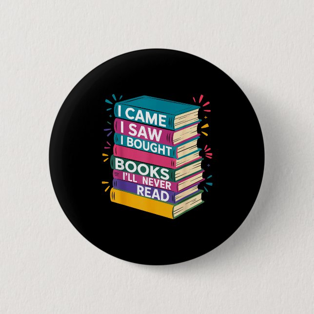 Tsundoku-Definition Bibliophile buchliebend Bücher Button (Vorderseite)
