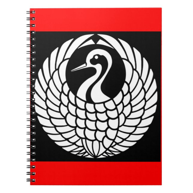 Tsuru Crane Notebook Notizblock (Vorderseite)