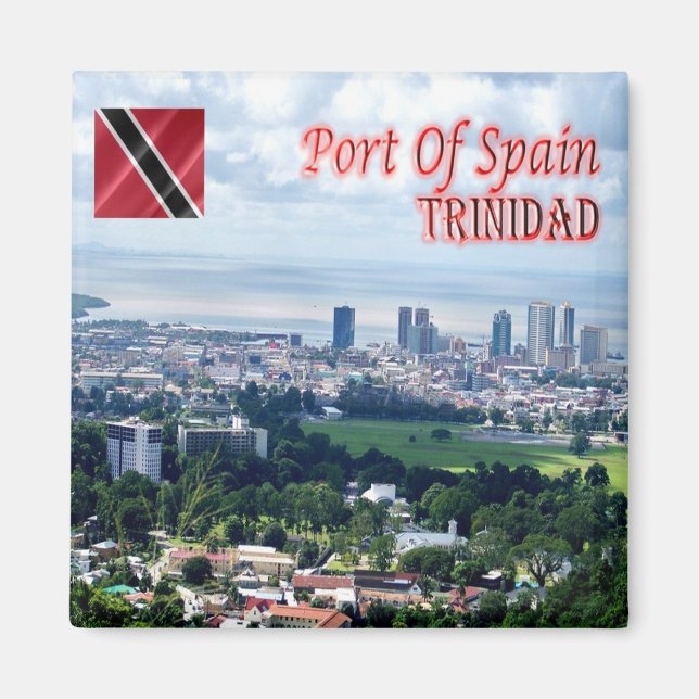 TT004 TRINIDAD, Hafen von Spanien, Kühlschrank Magnet (Vorne)