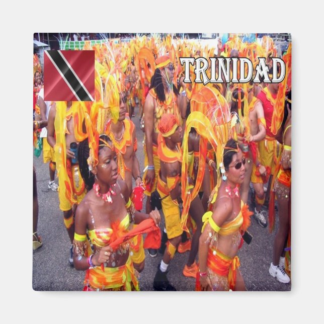 TT006 TRINIDAD, Trinidad Tobago, Karneval, Kühlsch Magnet (Vorne)