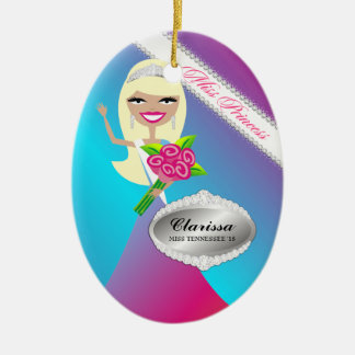 TT-Fräulein Prinzessin Blonde Custom Foto Keramikornament