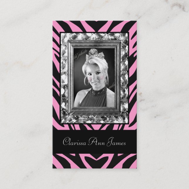 TT-Jeweled Rahmen-Schönheitswettbewerb-Karte Visitenkarte (Vorderseite)