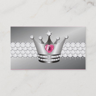 TT-Perfekte Prinzessin Faux Silver Visitenkarte
