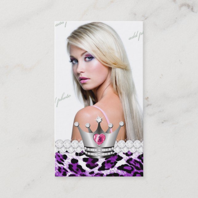 TT-Perfekte Prinzessin Purple Leopard Diamonds Visitenkarte (Vorderseite)