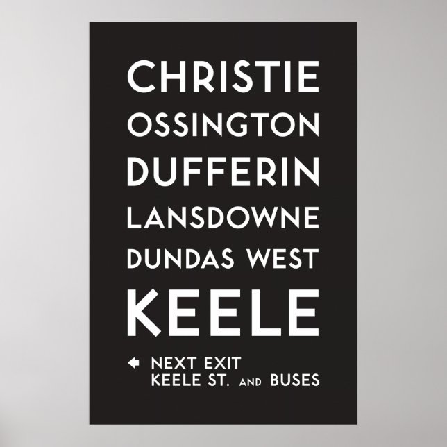 TTC - Bloor-Danforth Christie Poster (Vorne)