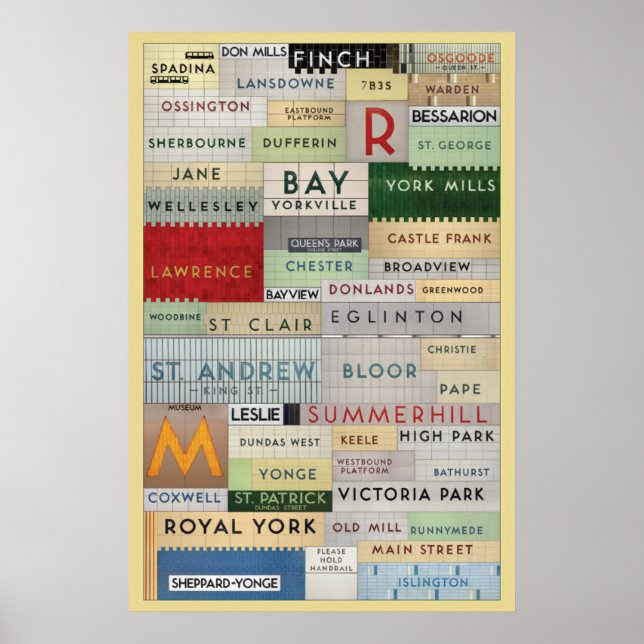 TTC - Typografisches Stationsposter Poster (Vorne)