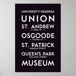 TTC - University-Spadina-Poster Poster