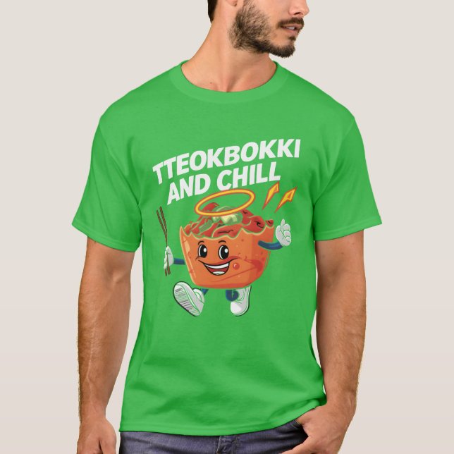 Tteokbokki And Chill Korean Food Love boy T-Shirt (Vorderseite)