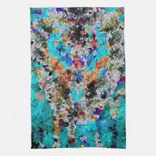 TTEQOTGCubismusINV SGDRKDP BLAU Geschirrtuch