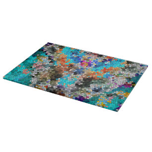 TTEQOTGCubismusINV SGDRKDP BLAU Schneidebrett
