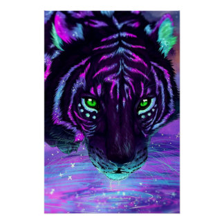 TTIGER MIT LEICHTER FARBE POSTER