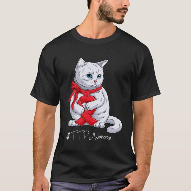 TTP-Bewusstseinsmonat Rotbandkatze T-Shirt (Vorderseite)