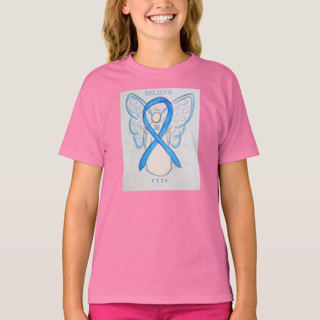 TTTS Blue Awareness Ribbon Angel Custom Shirt (Vorderseite)