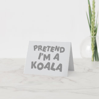 Tu als Koala verkleiden, lustige Halloween-Idee Dankeskarte