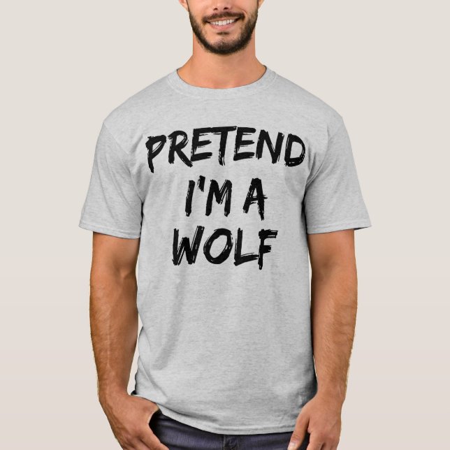 Tu als Wolf Halloween Lustig  T-Shirt (Vorderseite)