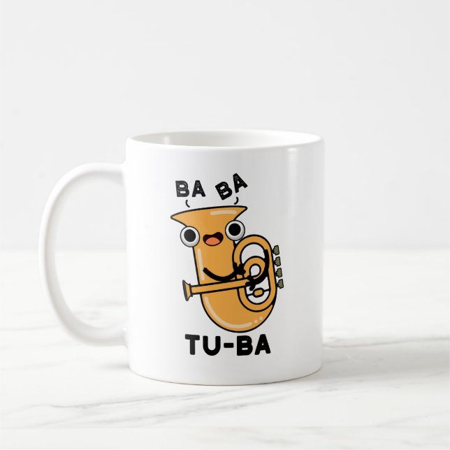 Tu-ba Lustige Tuba Wortspiele  Kaffeetasse (Links)