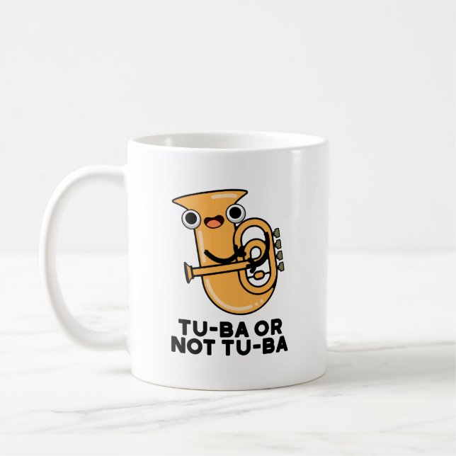 Tu-ba oder nicht Tu-ba Funny Shakespeare Tuba Pun Kaffeetasse (Links)