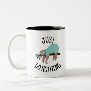 Tu-einfach-nichts-Faultier Zweifarbige Tasse